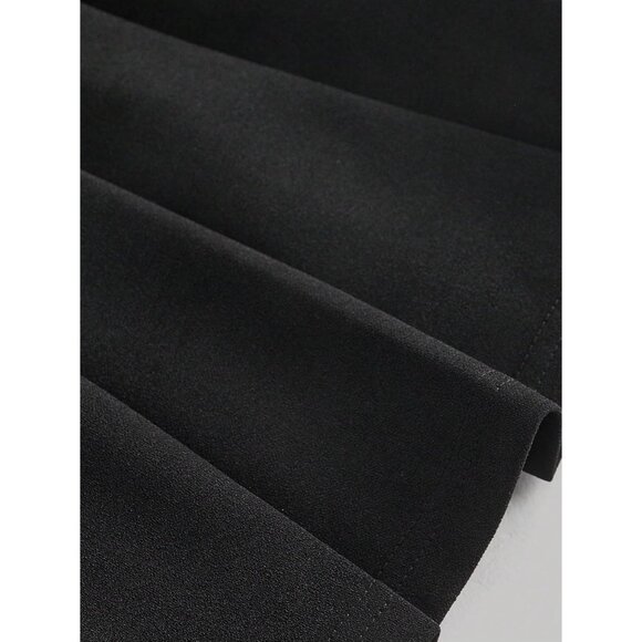 Women's Y2K Strapless Mini Dress Pleated Party Rave Club Dress Black Large - Picture 3 of 4